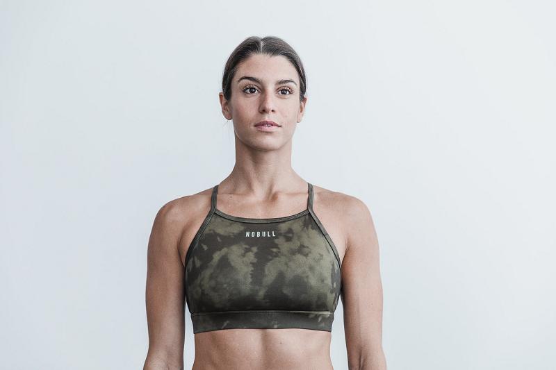 Olive Nobull High-Neck Sports Bra (TIE-DYE) Women\'s Sports Bra | CA M2234Q